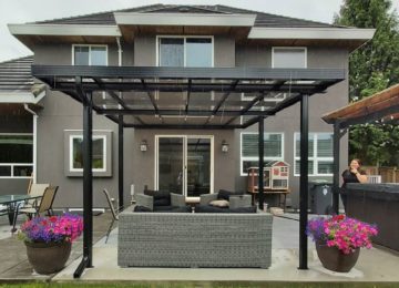 Lovely covered patio to enjoy even the grey days!