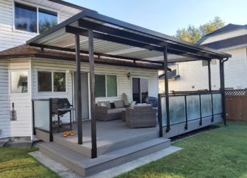 Deck makeover with glass railing