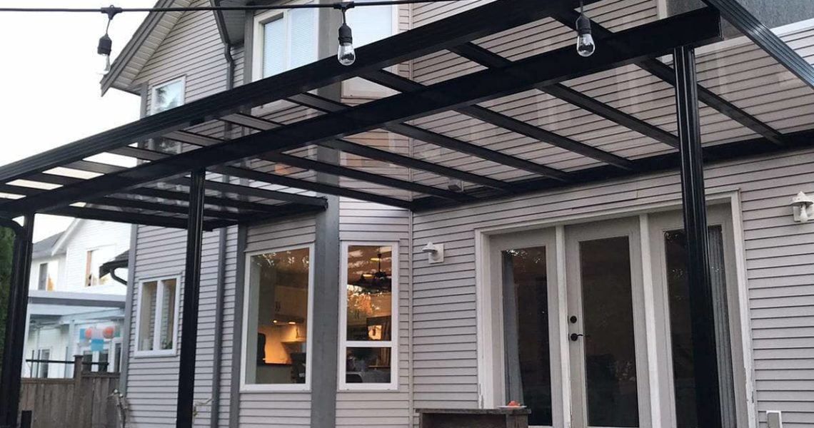 Metal Patio Cover with Glass Roof