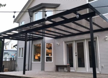 Metal Patio Cover with Glass Roof