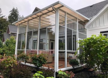white patio cover and sunroom