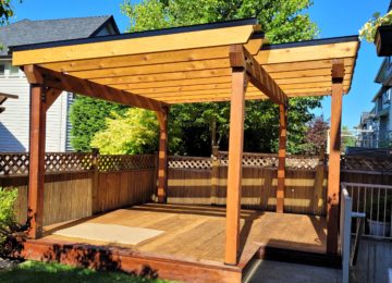 Glass cover for pergola