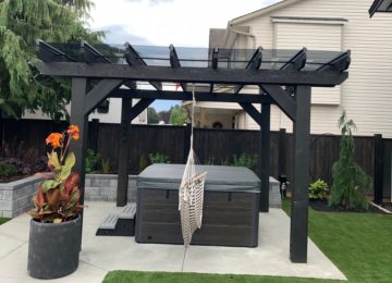 Glass pergola cover